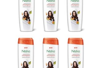 Nisha Almond And Olive Shampoo For Women & Men For Silky, Shiny And Smooth Hair, Reduce Dandruff & Breakage, All Hair Types, 75 Ml (Pack Of 6)