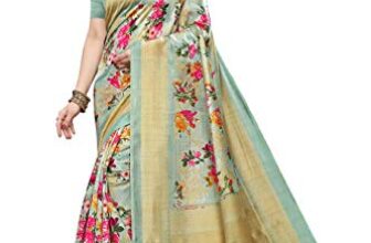 Yashika Women’S Art Silk Saree With Unstitched Blouse Material.