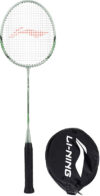 Li-Ning Xp-80-Iv Grey, Blue Strung Badminton Racquet(Pack Of: 1, 86 G)