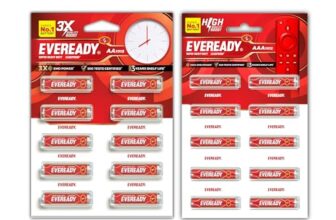Eveready Carbon Zinc Aa Battery Pack Of 10 + Aaa Battery Pack Of 10, Anti-Leak, 3X Emd Power, 300 Test Certified, Suitable For Regular-Drain Devices & Toys
