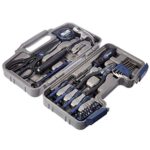 Amazon Brand – Solimo Plastic Household Tool Set (Dark Blue, 38-Pieces)