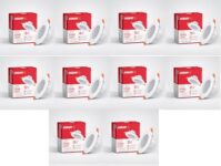 Everady 8W Downlight For Junction Box Round | 6500K Lumen |3 Inch Cutout, 22Mm Height | High Voltage Protection Upto 4Kv | Pack Of 10