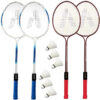 Saipro Double Shaft Badminton Racket Combo Kit Set Of 4 Racquet With 6 Pcs Shuttlecock Badminton Kit