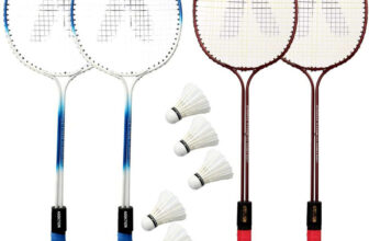 Saipro Double Shaft Badminton Racket Combo Kit Set Of 4 Racquet With 6 Pcs Shuttlecock Badminton Kit