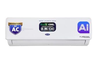 Carrier 1.5 Ton 3 Star Ai Flexicool Inverter Split Ac (Copper, Convertible 6-In-1 Cooling,High Density Filter, Auto Cleanser, 2024 Model,Ester Neo Exi+, Cai18Er3R34F0,White)