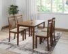 Amazon Brand – Solimo Bisseg 4-Seater Solidwood Dining Set With 4 Chairs (Antique Oak Finish)