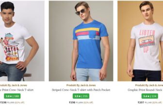 Ajio : Upto 85% Off On Jack & Jones Men’s Clothing.T-Shirt : Shirt : Jeans : Shorts : Trouser : Sweatshirt :