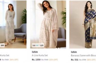 Myntra Loot : Upto 90% On Women’s Kurta, Kurta Set & Saree.Kurta : Kurta Set : Saree :
