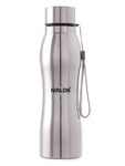 Nirlon Stainless Steel Single Wall Diamond Cut Water Bottle/Fridge Refrigerator Bottle/ 100% Leak Proof/Office Bottle/School Bottle, 1000 Ml, Set Of 2 (Fb_Berry Cool)