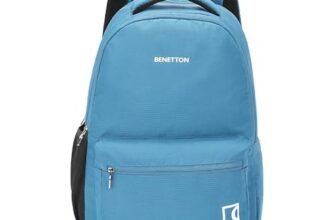 United Colors Of Benetton Reuben Polyester 25L Casual 4 Compartment Backpack For Unisex – Teal