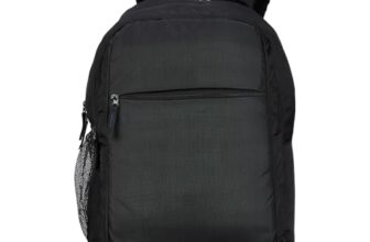 Amazon Basics 25 L 4 Compartment Laptop Backpack For Unisex | Spacious Front Pocket And Back Padding | For Travel, Outdoor, College | 33 L X 17 W X 44.5 H Cm | Black