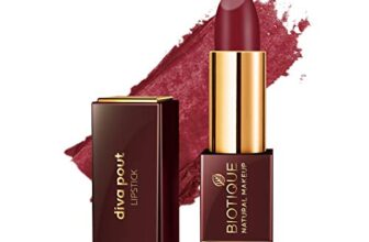 Biotique Natural Makeup Diva Pout Lipstick, Dark Romance, 4G