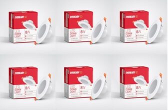 Everady 8W Downlight For Junction Box Round | 6500K Lumen |3 Inch Cutout, 22Mm Height | High Voltage Protection Upto 4Kv | Pack Of 6