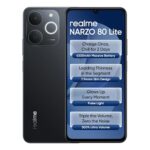 Realme Narzo 80 Lite 4G (Obsidian Black, 4Gb+64Gb) | 6300Mah Segment’S Biggest Battery | 7.94Mm Slim Design | 300% Ultra Volume | Pulse Light: 9 Colors, 5 Glow Modes | Ai Assist