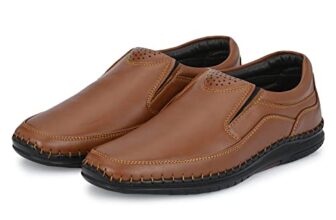 Pos Planet Of Shoes Men’S Gb Tn 124/10 Tan Leather Moccasin – 10 Uk