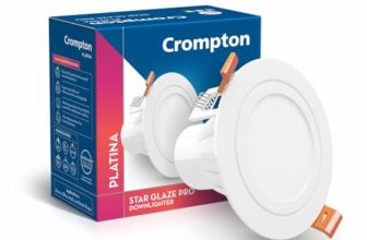 Crompton Star Glaze Pro Led Downlighter 5W Round Led Ceiling Light (Cool Day Light, Pack Of 1)| Cut Out Size :95Mm