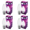 Philips 4-Watt Filament Candle Led Bulb | Diffused Candle Bulb For Home & Decoration | Bulb Base: E27, Cool White | Pack Of 4