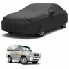 Sulfar 100% Water Resistant Car Body Cover Compatible With Mirror For Tata Victa (Triple Stitched, Full Bottom Elastic, Dark Grey)