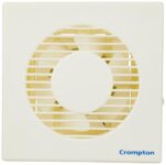 Crompton Ventilus Hs 150 Mm (6 Inch) Kitchen/Bathroom/Office Exhaust (Ventilation) Fan | High Speed Operation | Automatic Dust Protection Shutters | 450 Cmh Powerful Air Suction | 2400 Rpm | Ivory