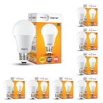 Wipro Garnet 9W Led Bulb For Home & Office |Warm White (2700K) | E27 Base|220 Degree Light Coverage |4Kv Surge Protection |400V High Voltage Protection |Energy Efficient | Pack Of 8