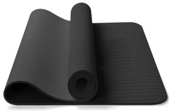 Yoga Mats For Women And Men Nbr Material With Carrying Strap, Extra Thick Exercise Mats For Workout Yoga Mat For Women For Workout, Yoga, Fitness, Exercise Mat Anti Slip Yoga Mats (4Mm) (Black)