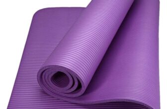 Yoga Mats For Women And Men Nbr Material With Carrying Strap, Extra Thick Exercise Mats For Workout Yoga Mat For Women For Workout, Yoga, Fitness, Exercise Mat Anti Slip Yoga Mats (4Mm) (Purple)