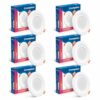 Crompton Star Lord JBNXT Junction Box Downlighter | 5W | Round | Natural White | Pack of 6 | Junction Box | Cutout: 3 inch, 75 mm | For use in halls, bedroom, kitchens, office, stores