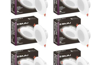 Bajaj Ivora Compact Downlight 3-In-1 Cct | 3W Led Downlight | For Smaller Spaces | Long Life Of 25000 Hours (Multi Cct, Pack Of 6)