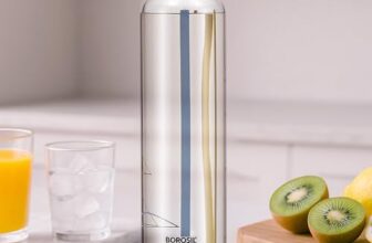 Borosil 550Ml Artisan Sintra Water Bottle With Steel Lid | Borosilicate Glass Narrow Mouth Bottle For Fridge | Extreme Temperature Resistant For Hot & Cold Water, Milk, Lassi, Juice | Transparent