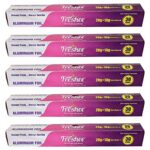Freshee 30Gm Disposable Silver Foil Roll Pack Of 5, 11 Micron Thick Aluminium Foil For Food Wrapping Delivery & Oven Baking