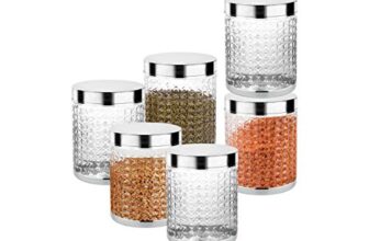 Attro Sky Hector Celebration 6 Pcs Storage Pet Container Gift Set For Kitchen,1850 Ml X 6 Pcs, Silver