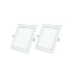 Polycab 12W Led Panel Light Scintillate Edge Slim Square Smart Offers Bright Lumination Long Lifespan No Harmful Radiation (Warm White, 3000K, 2 Pcs, Cut Out: 5.9 Inches)