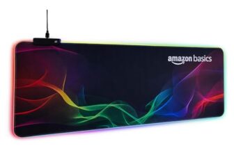 Amazon Basics Rgb Mousepad Anime | Durable Design | Wrist Support For Ergonomic Comfort | Customizable Rgb Lighting With Multiple Modes | Easy Installation With Usb-A Plug-And-Play Setup