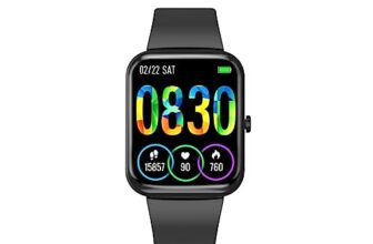 Promate Xwatch-B18 Fitness Smart Watch, 1.8” Display Bluetooth Calling, Ip67 Water Resistant, Voice Assistant, 15 Days Battery Life, 27 Sports Modes, Real-Time Hr Monitor, 100+ Watch Faces (Graphite)