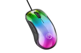 Igear Hawk Wired Gaming Mouse With 8 Customisable Buttons|Dynamic 6 Rgb Light Modes|4 Custom Profile Modes|12800 Dpi Tracking|Lightweight Black Rgb Gaming Mouse|Compatible With Ios,Android & Windows