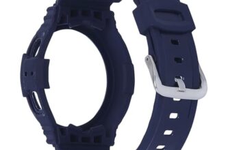 Amazon Basics Liquid Air Cover Case Designed For Galaxy Watch 4 (44Mm) (Samsung Galaxy Watch 5/4 (44Mm),) (Dark Blue)