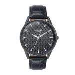 Sonata Poze Quartz Black Dial Black Leather Strap Analog Watch For Men-Sp70047Nl01W