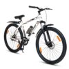 Vesco Leopard 27.5-T Cycle For Men With Front Suspension | Frame 18 Inch | Single Speed Mtb Mountain Bike | Ideal For 17+ Years Adult Men & Women (White)