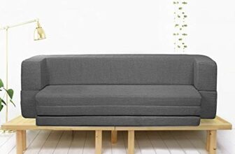 Coirfit Smart Homes Bingewatch Three Seater, 5′ X 6′ Feet Folding Sofa Cum Bed – Perfect For Guests – Jute Fabric – Grey