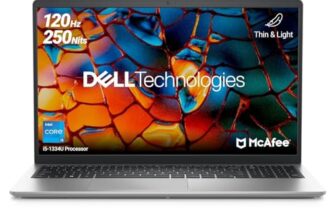 Dell Inspiron 3530 Laptop, 13Th Gen Intel Core I5-1334U Processor, 16Gb, 512Gb Ssd, 15.6″(39.62Cm) Fhd 120Hz 250 Nits, Backlit Kb, Windows 11 + Mso’24 & 15 Month Mcafee, Silver, Thin & Light- 1.62Kg
