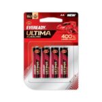 Eveready Ultima Alkaline Aa Battery, 400% Longer Lasting, Anti-Leak Turbolock Technology, Eco-Friendly Batteries For High-Drain Household Devices & Toys, Pack Of 4