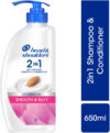 HEAD & SHOULDERS Smooth and Silky 2-in-1 Anti-Dandruff Shampoo + Conditioner for Dry, Frizzy Hair(650 ml)