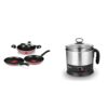 Pigeon Aluminium Cookware Set With Lid And Kettle (Kettle -1.2L)