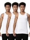 Levi’S Men’S Cotton Style #012 Classic Regular Fit Solid Vest (Pack Of 3, #012-Vest-Wht- White P3_M)