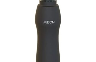 Milton Euroline Smart Stainless Steel Water Bottle, 880 Ml, Black, Leak Proof, Easy Grip, Mobile Hydration System, Bluetooth Enabled, Smart Lid
