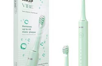 Beatxp Vibe Electric Toothbrush For Adults With 4X Plaque Removal|Rechargeable Electric Toothbrush With 2 Brush Heads & 5 Cleaning Modes|40000 Strokes/Min With Long Battery Life Green
