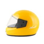 Sage Square Audi Full Face Clear Visor Helmet | ISI Certified | High Standard Safety | Extra Comfort & Stylish (Medium, Yellow Glossy)
