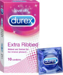 DUREX Extra Ribbed Condom pack of 10 Condom(Set of 10, 100 Sheets)