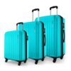 Safari Polypropylene 360 Degree Genius Alley Set Of 3 (Cabin + Medium + Large) Trolley Bags Hard Case, 4 Wheels, 360º Wheeling Luggage, Travel Bag, Suitcase For Travel, Scuba Blue