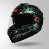 STUDDS Drifter D2 Leopard Chameleon Graphic ISI & DOT Certified Full FACE Helmet Inner Sun Visor and Spoiler (Black – L)